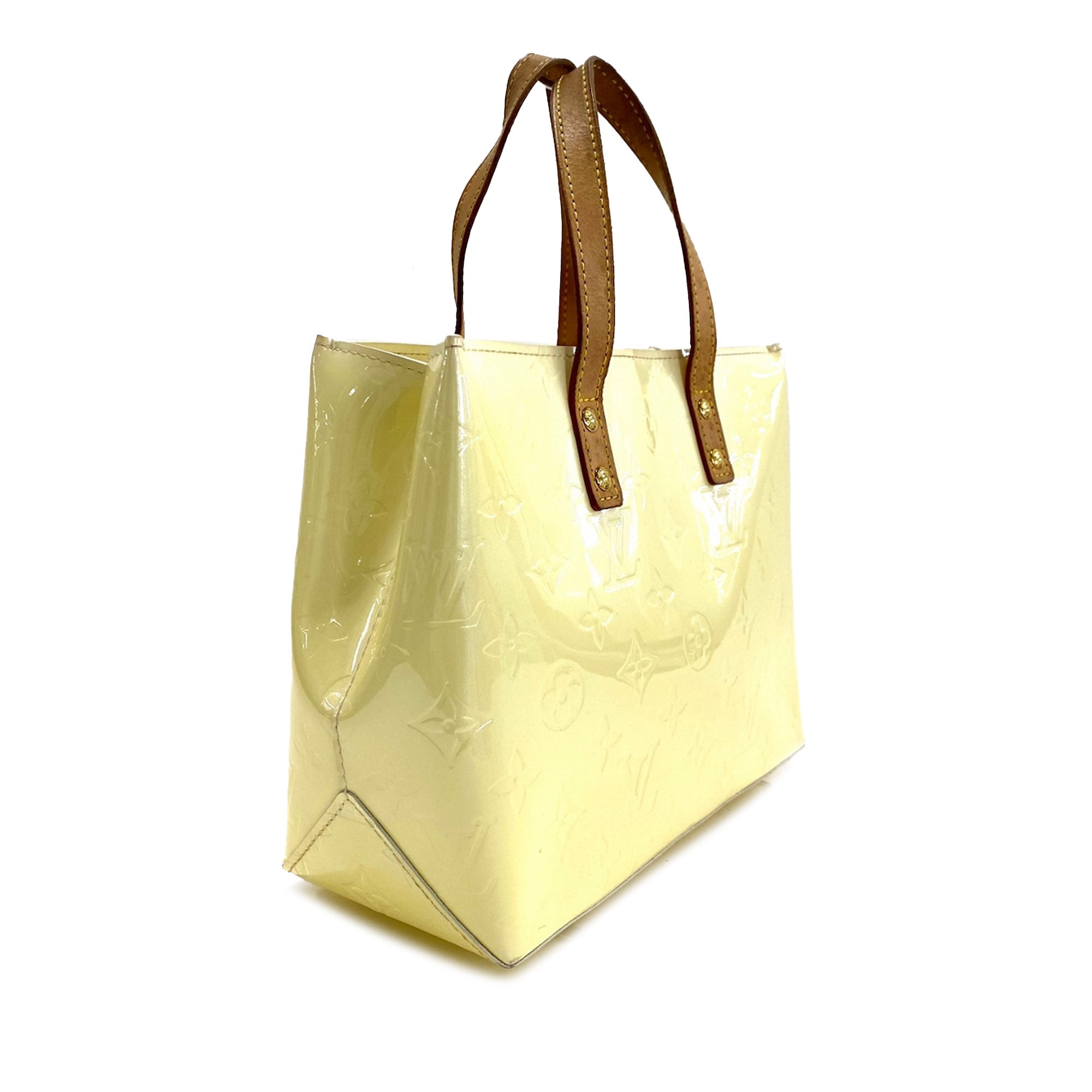 White Louis Vuitton Monogram Vernis Reade PM Handbag
