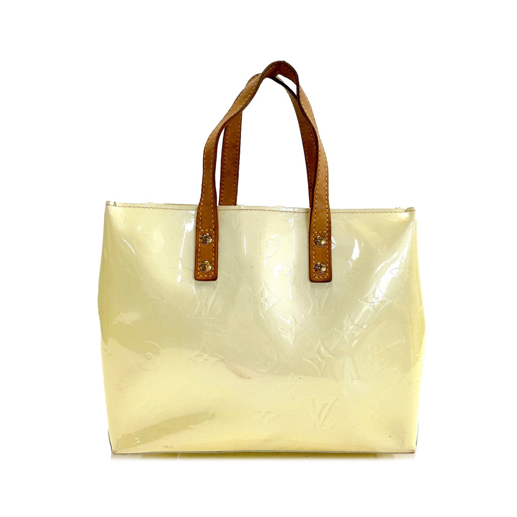 White Louis Vuitton Monogram Vernis Reade PM Handbag