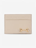 Gucci Horsebit 1955 Card Holder Beige / Gold Calfskin Leather