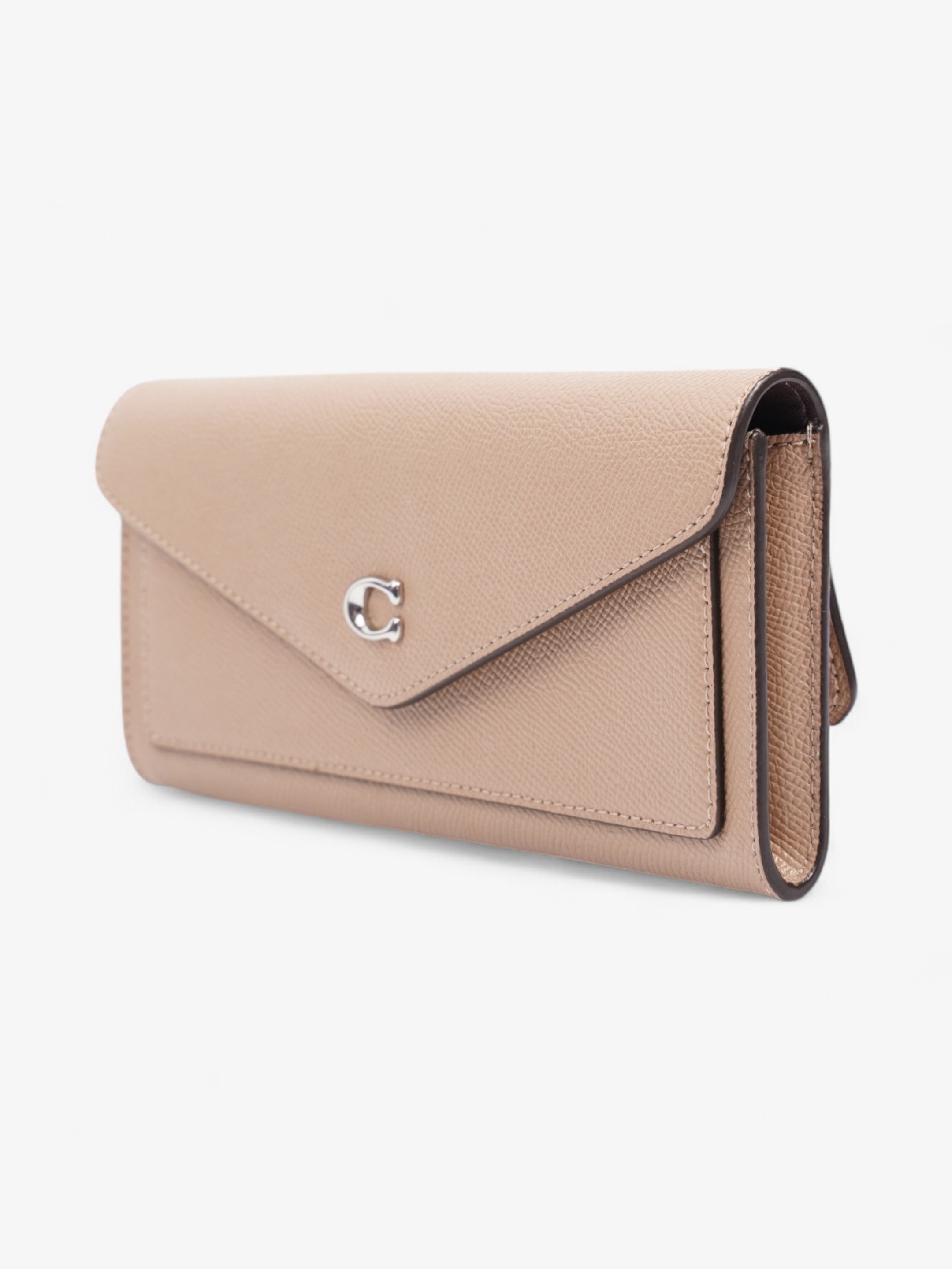 Coach Wyn Long Wallet Beige Leather