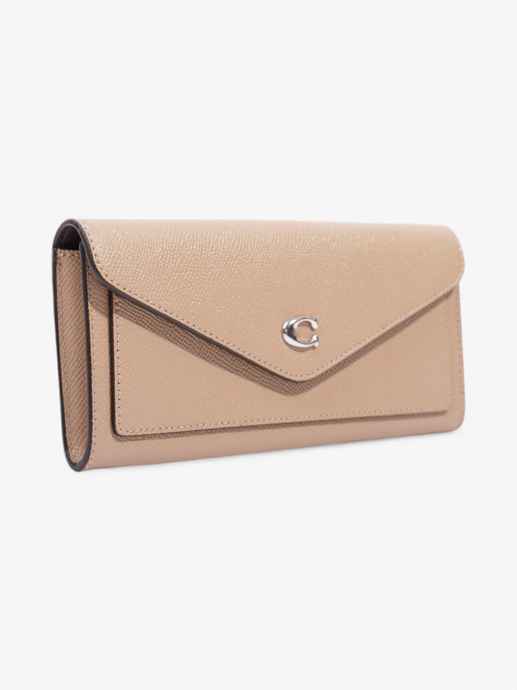 Coach Wyn Long Wallet Beige Leather