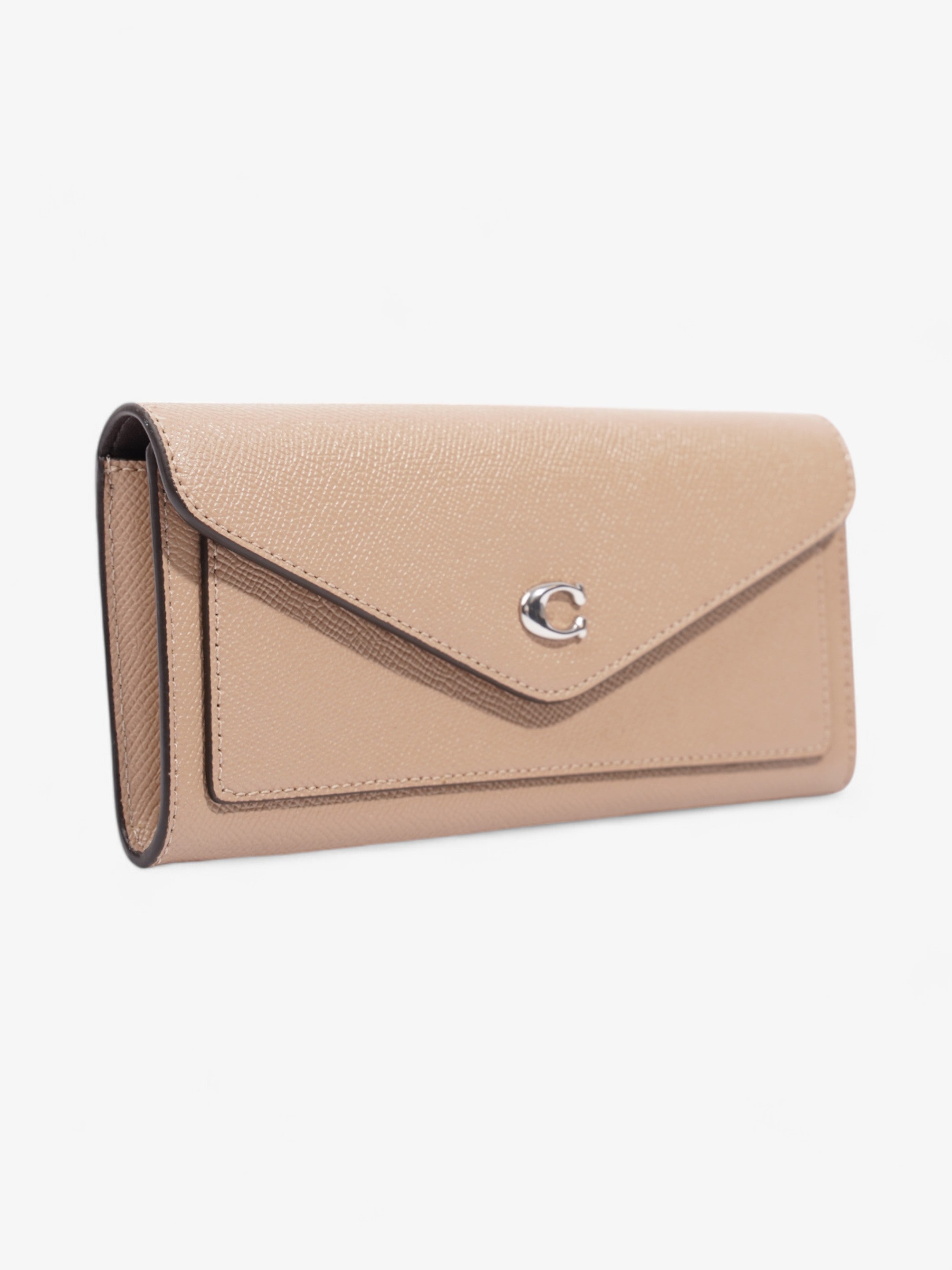Coach Wyn Long Wallet Beige Leather