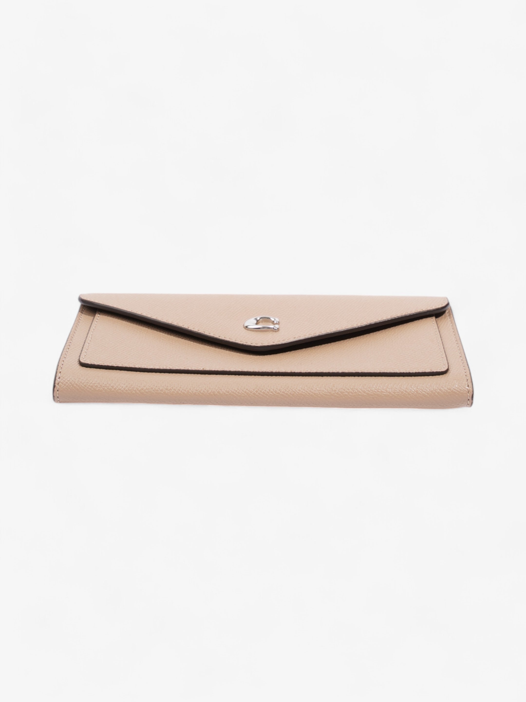 Coach Wyn Long Wallet Beige Leather