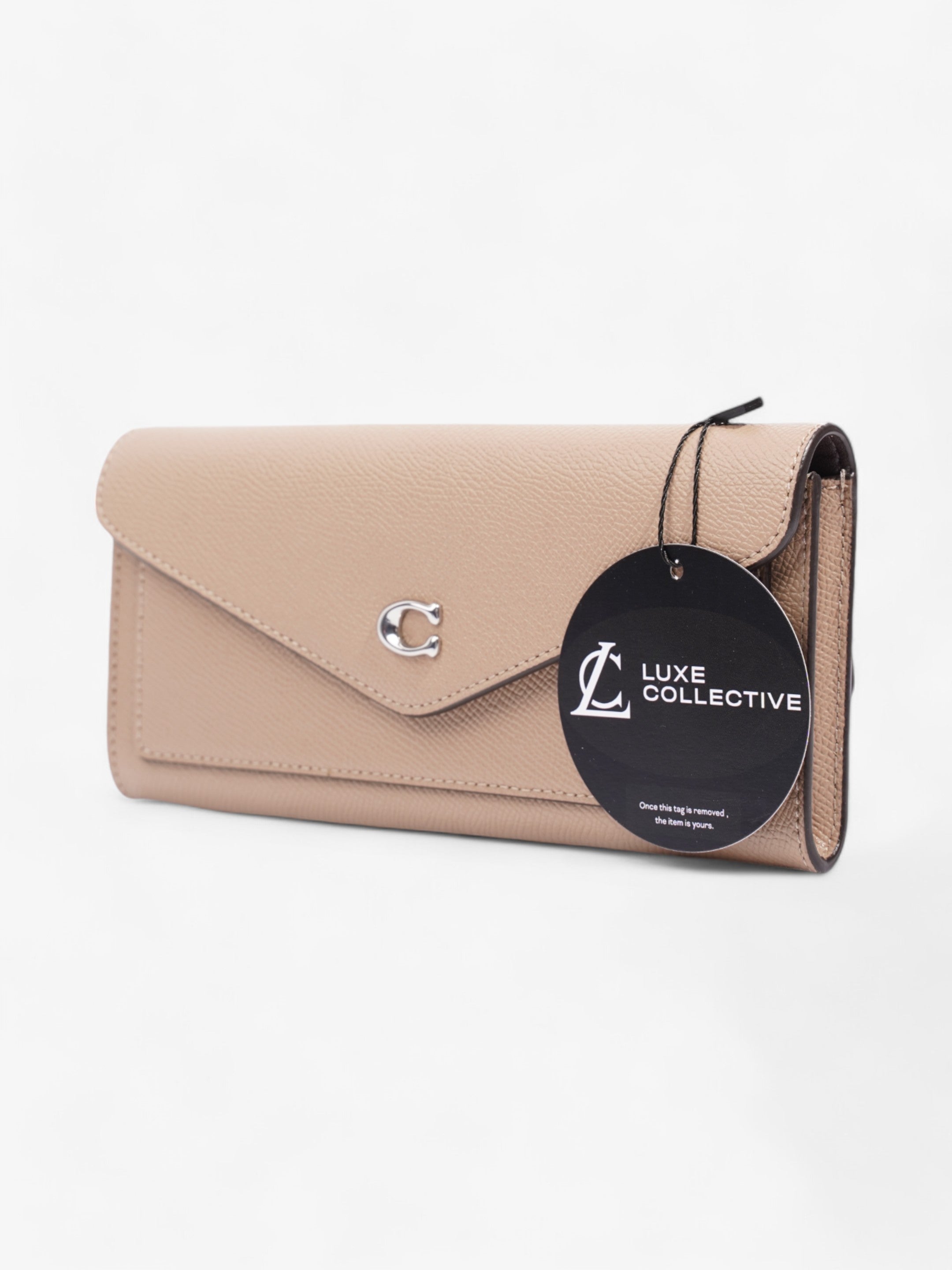 Coach Wyn Long Wallet Beige Leather