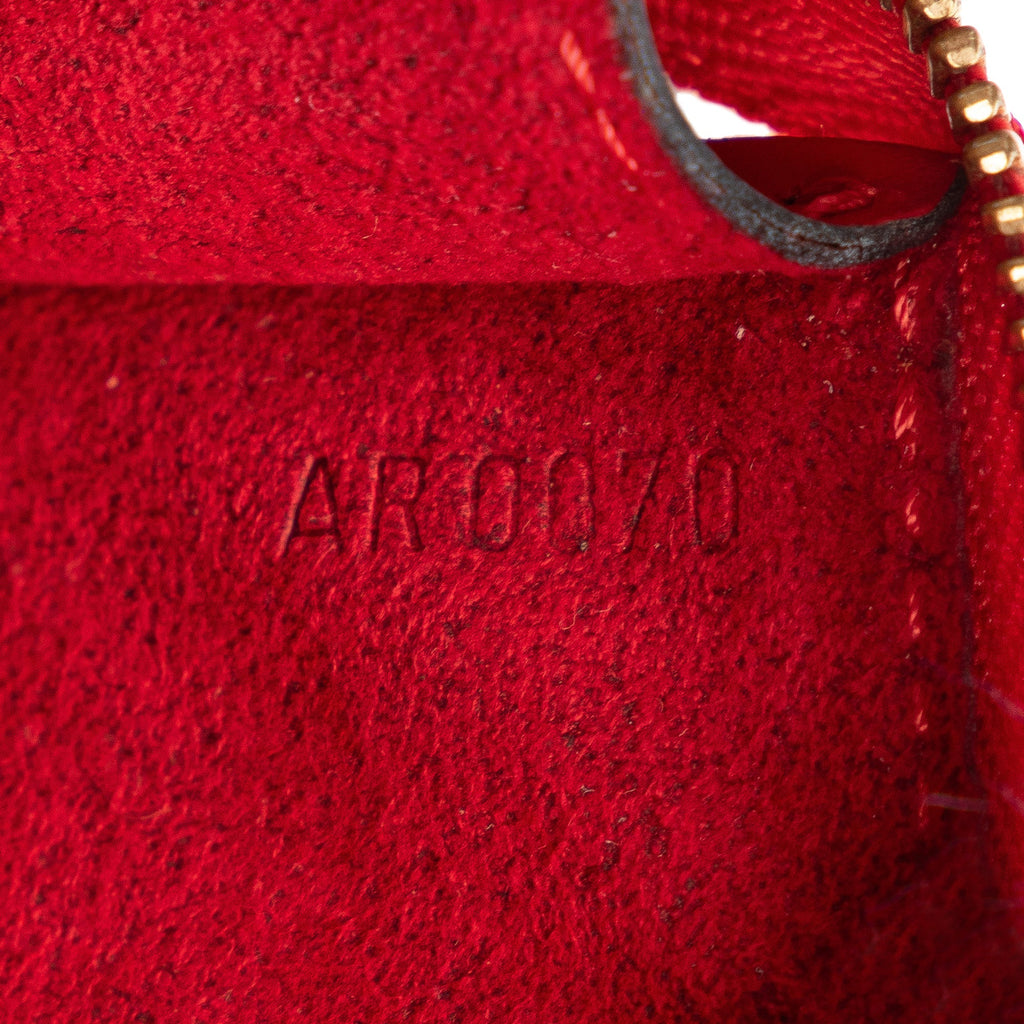 Red Louis Vuitton Epi Pochette Accessoires Shoulder Bag