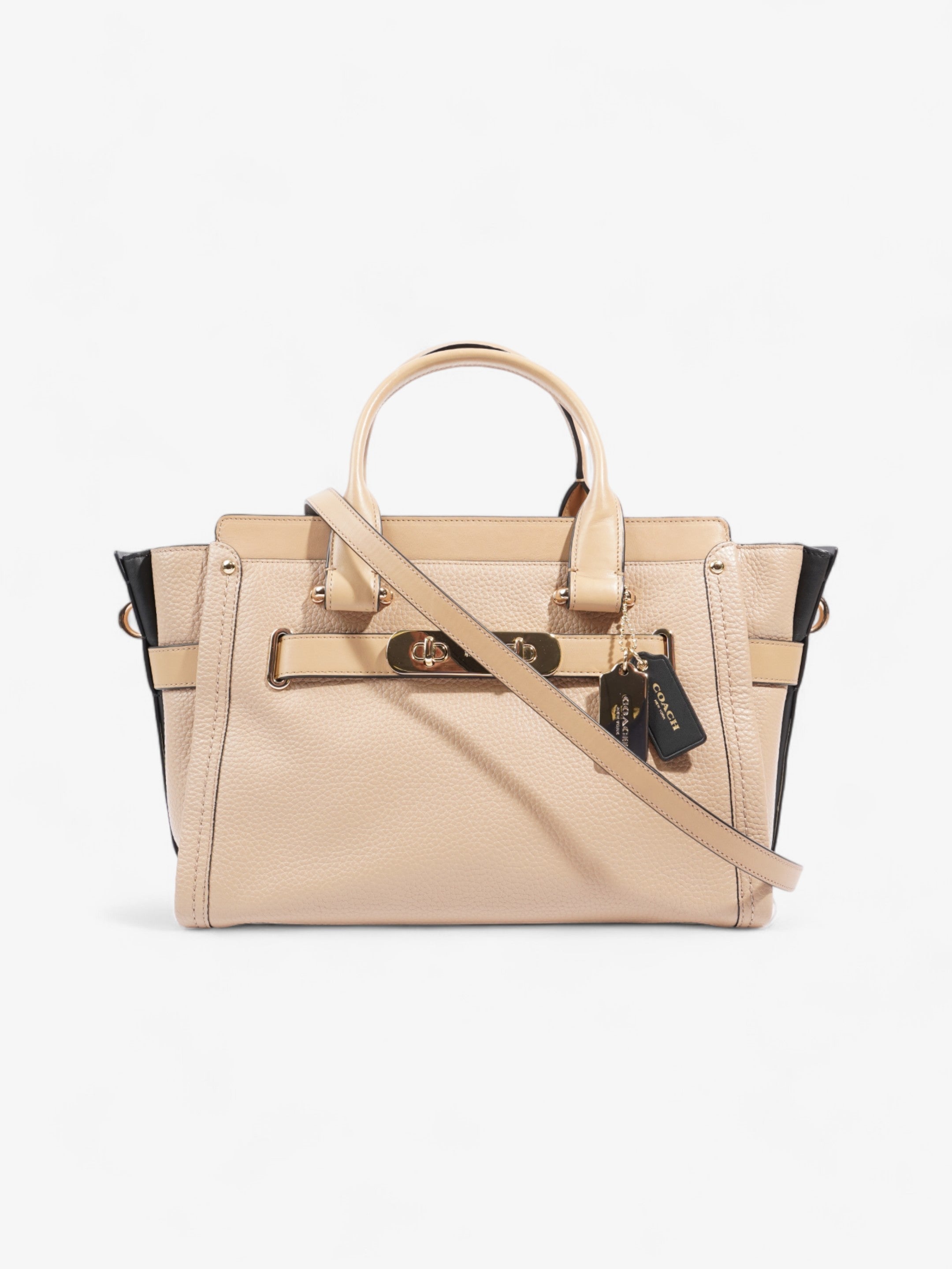 Coach Swagger 32 Beige / Black Leather