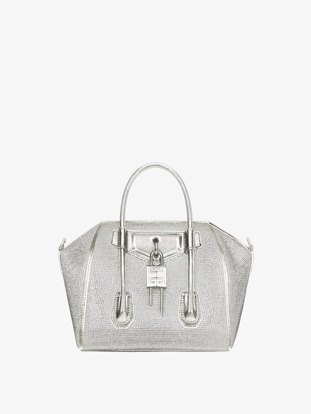 GIVENVHY CRYSTAL EMBELLISHED MINI LOCK ANTIGONA SHOULDER BAG
