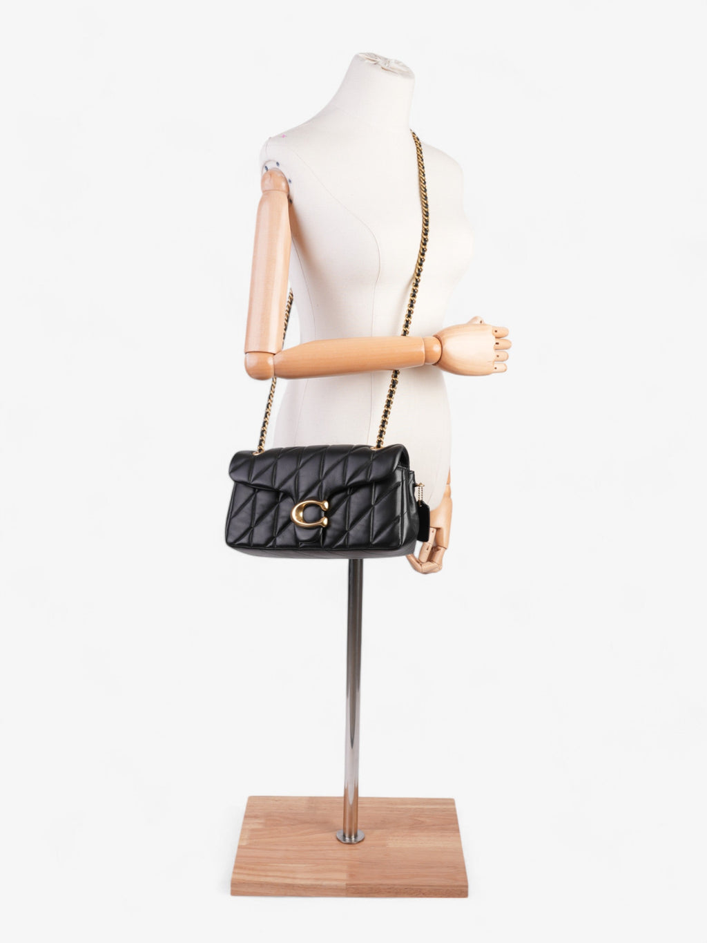 Coach Quilted Tabby Black Leather 26