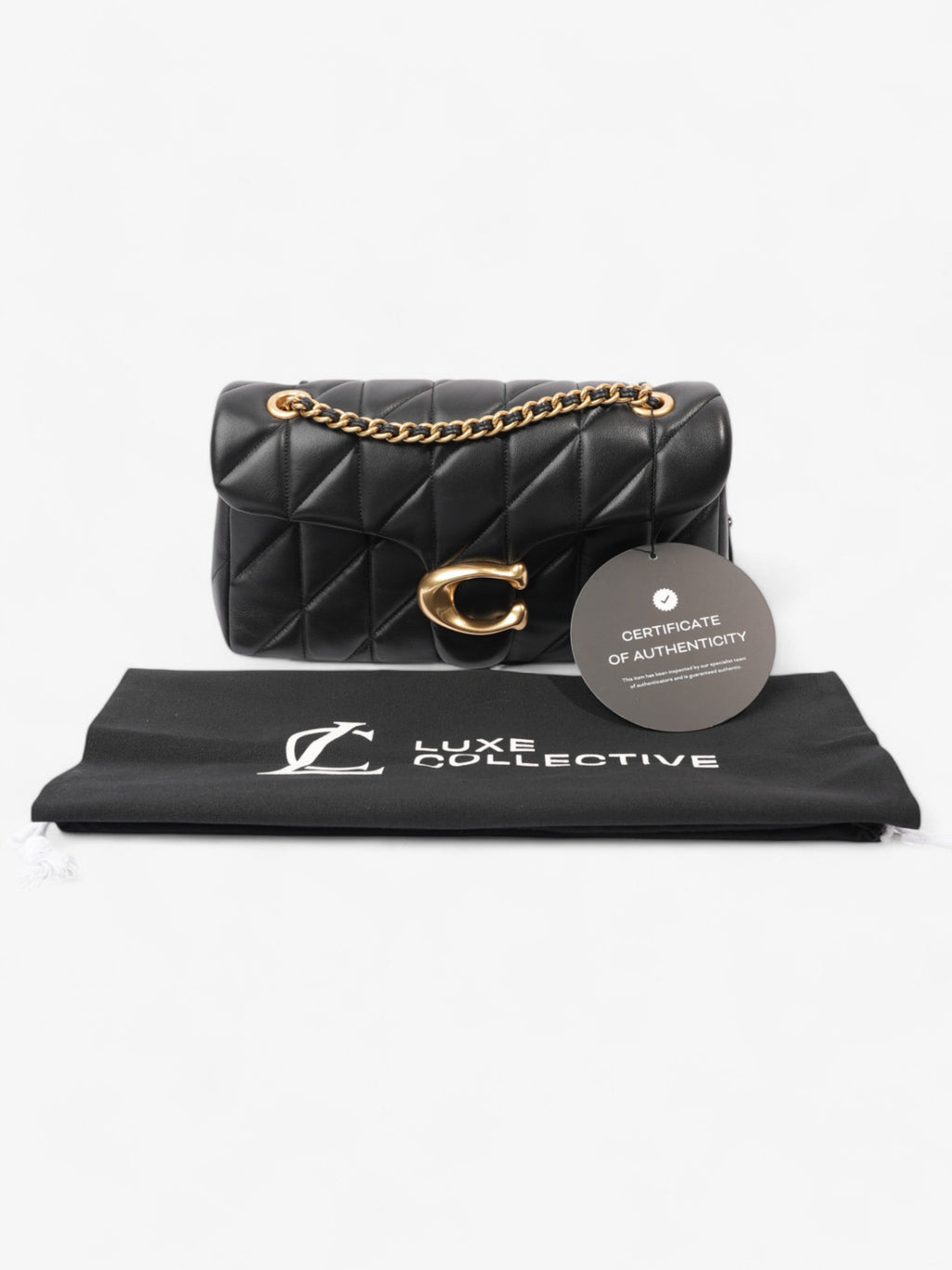 Coach Quilted Tabby Black Leather 26
