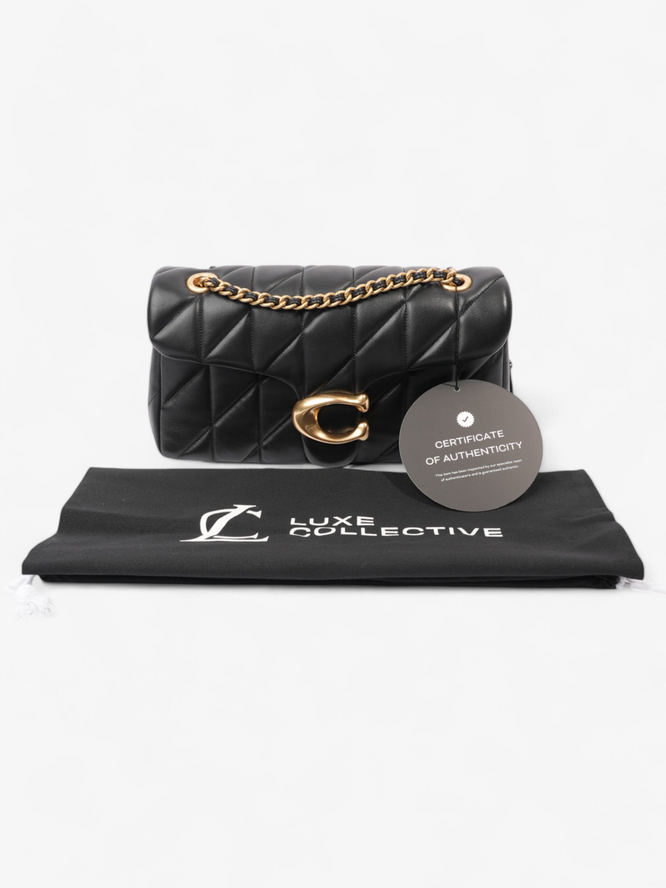 Coach Quilted Tabby Black Leather 26
