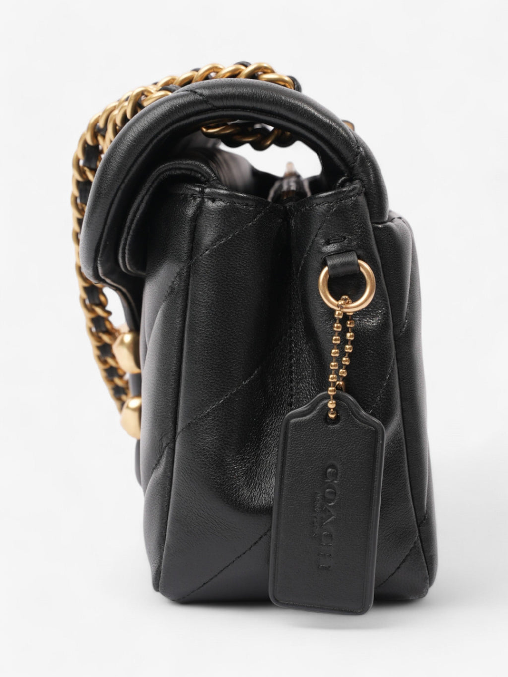 Coach Quilted Tabby Black Leather 26