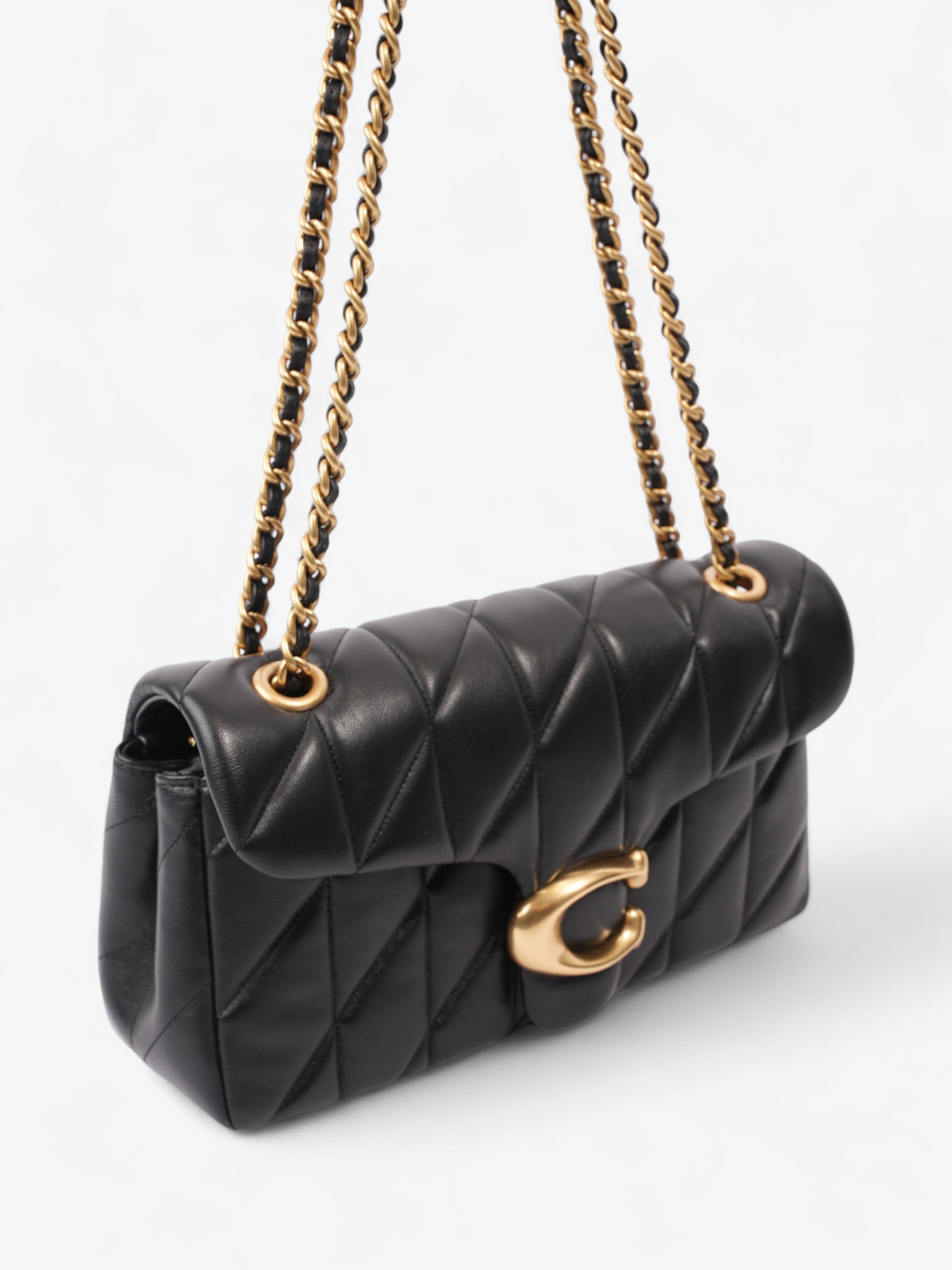 Coach Quilted Tabby Black Leather 26