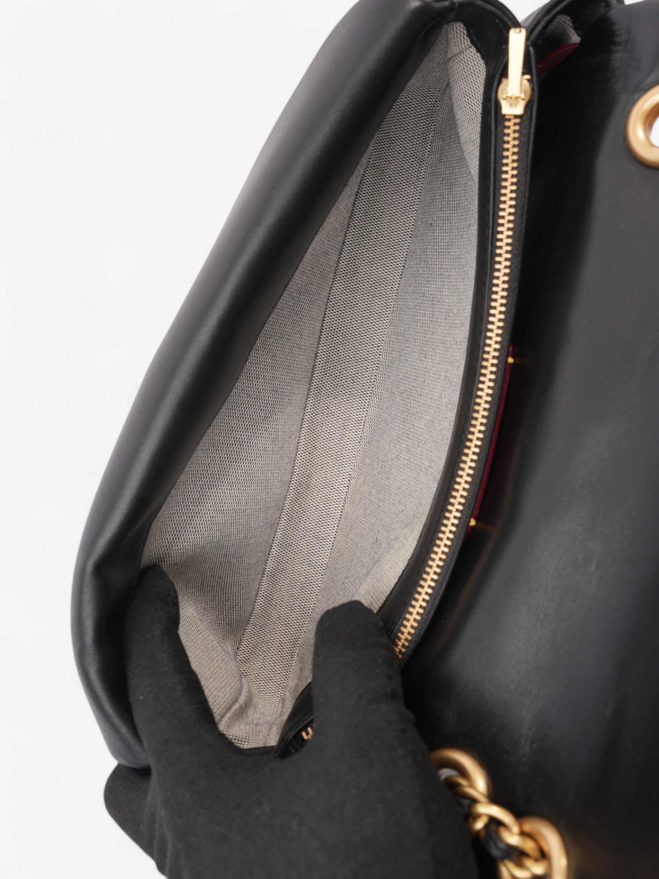 Coach Quilted Tabby Black Leather 26