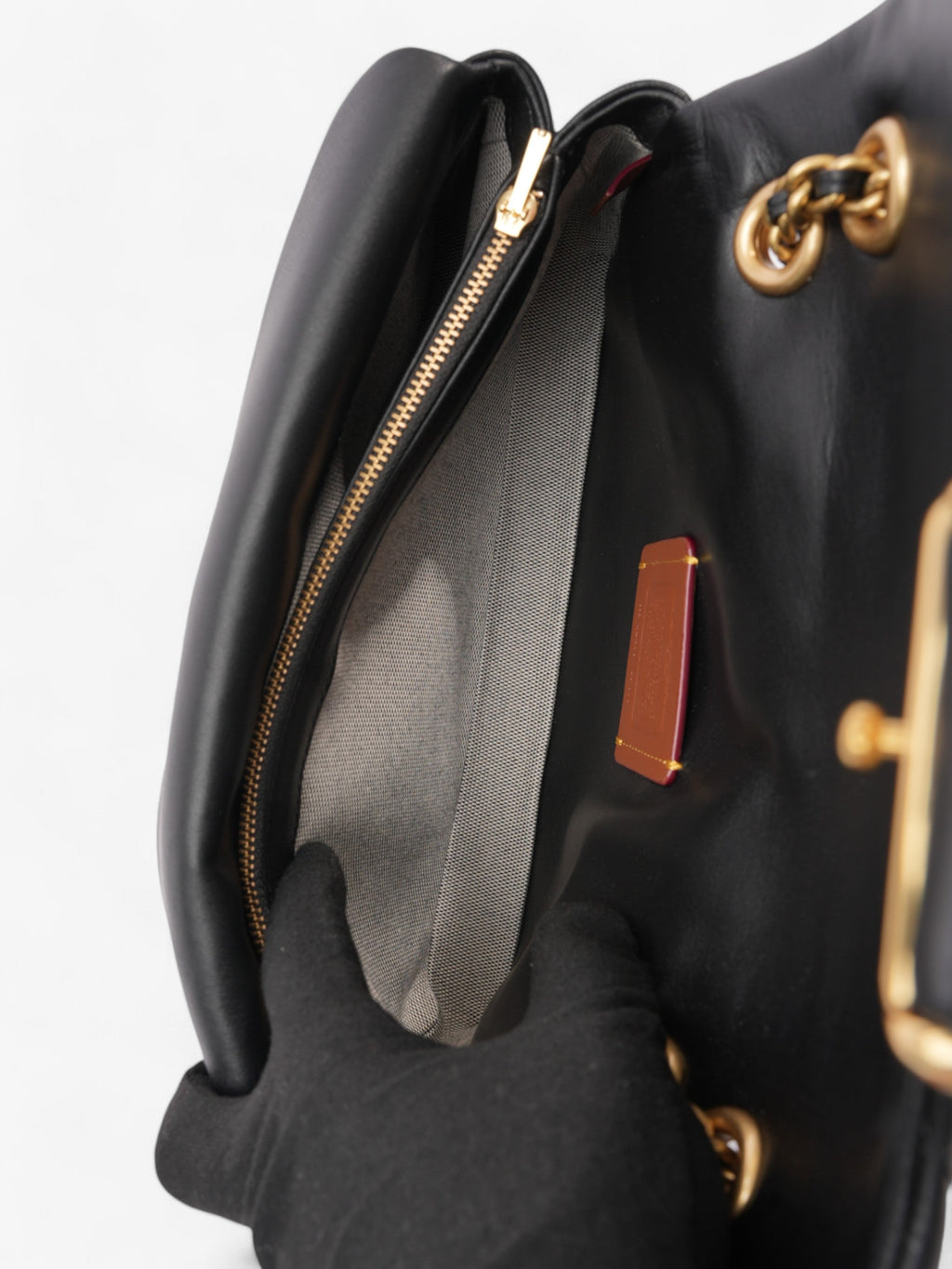 Coach Quilted Tabby Black Leather 26