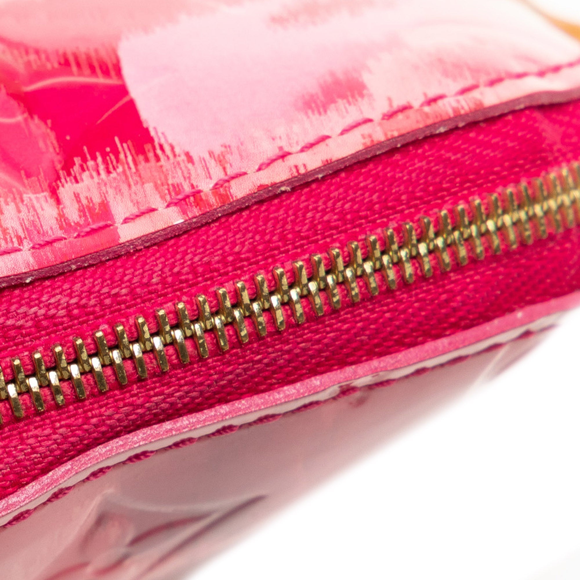 Pink Louis Vuitton Monogram Vernis Ikat Cosmetic Pouch
