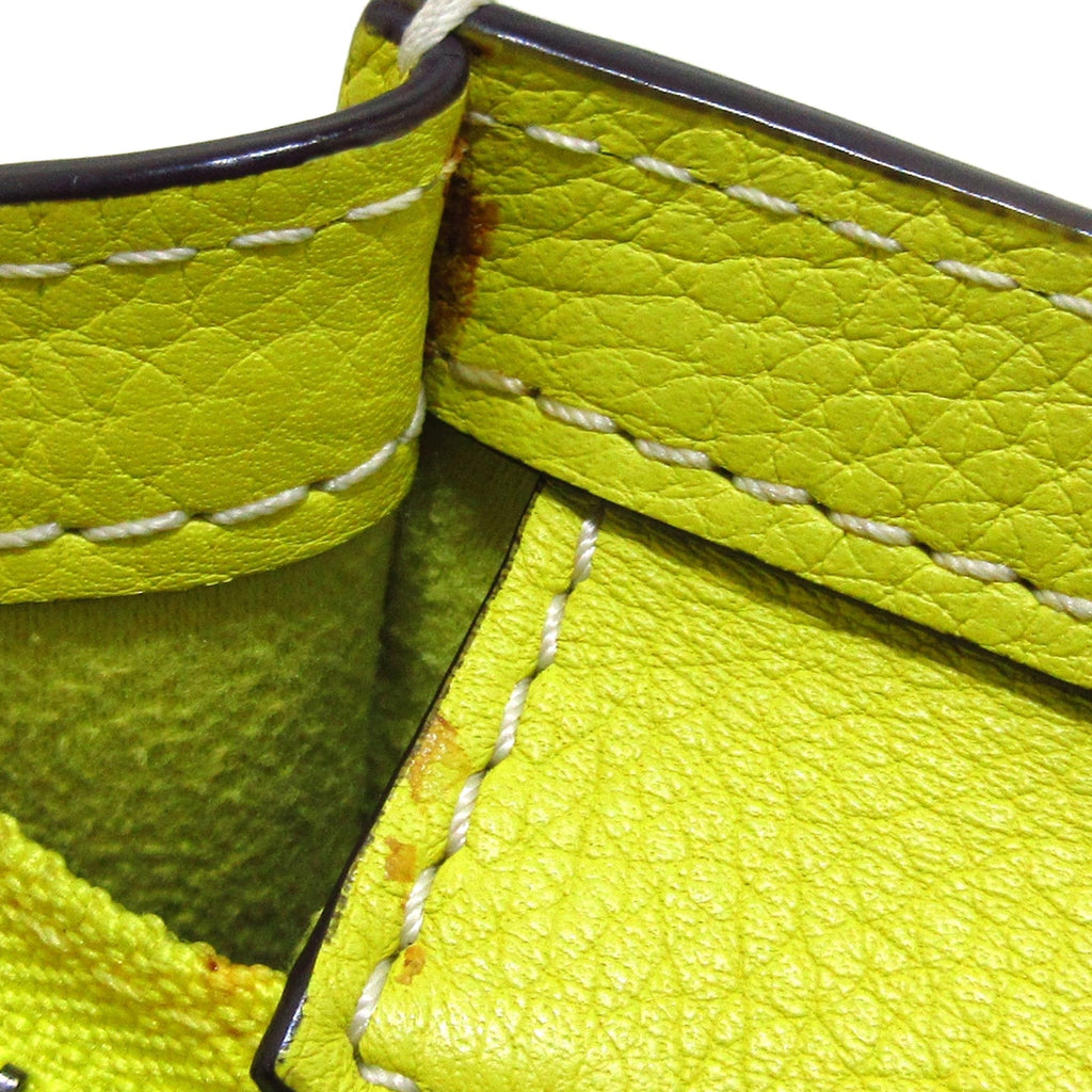 Yellow Celine Nano Luggage Tote Leather Satchel