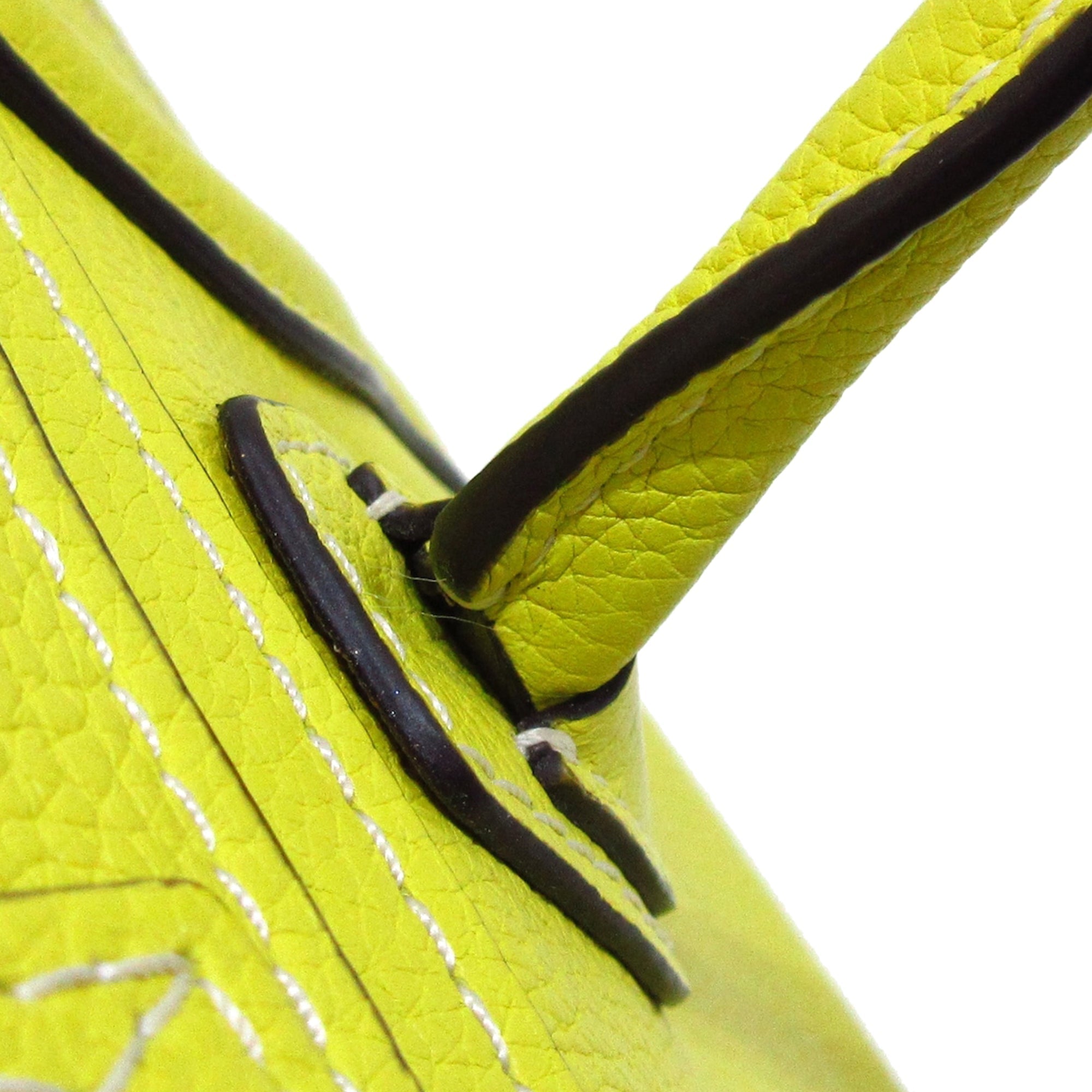 Yellow Celine Nano Luggage Tote Leather Satchel