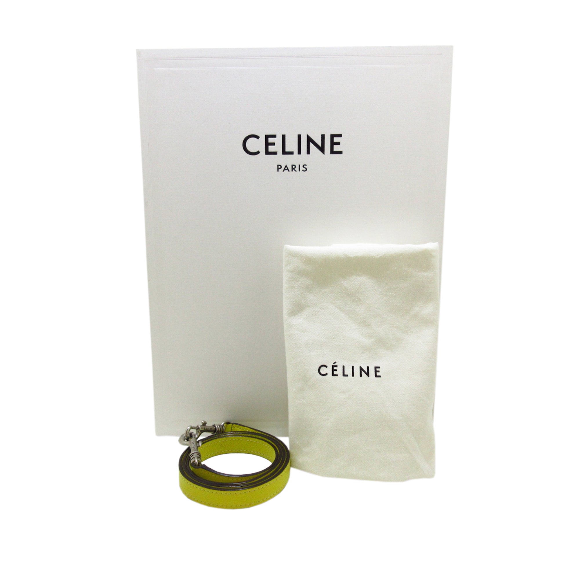 Yellow Celine Nano Luggage Leather Tote Bag