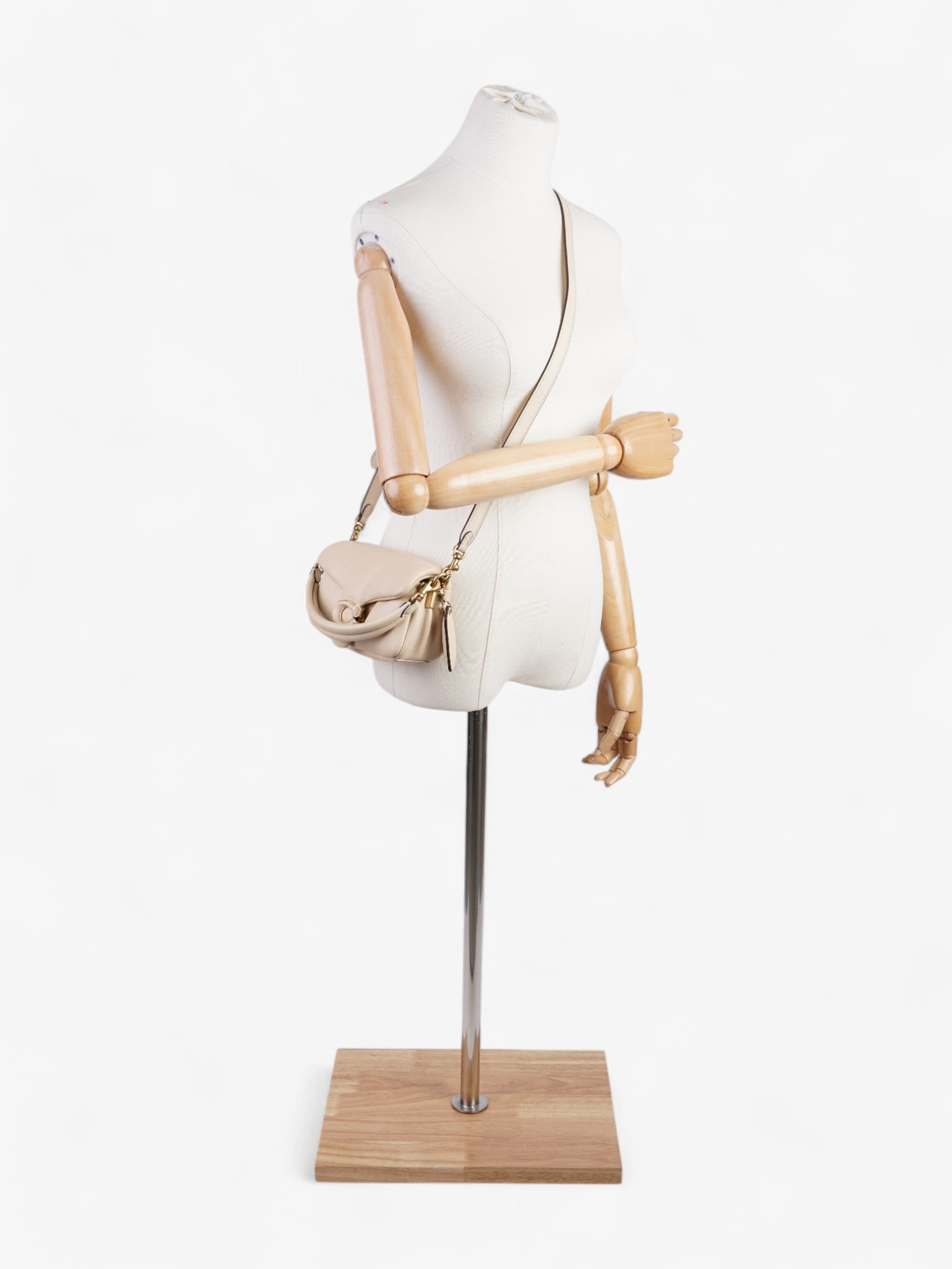 Coach Pillow Tabby Beige Nappa Leather 18