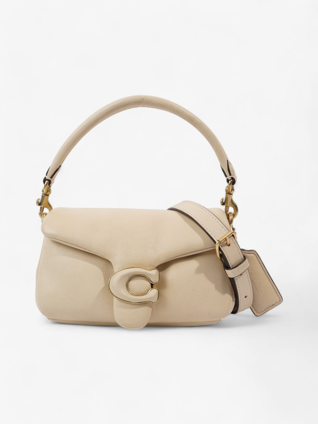 Coach Pillow Tabby Beige Nappa Leather 18