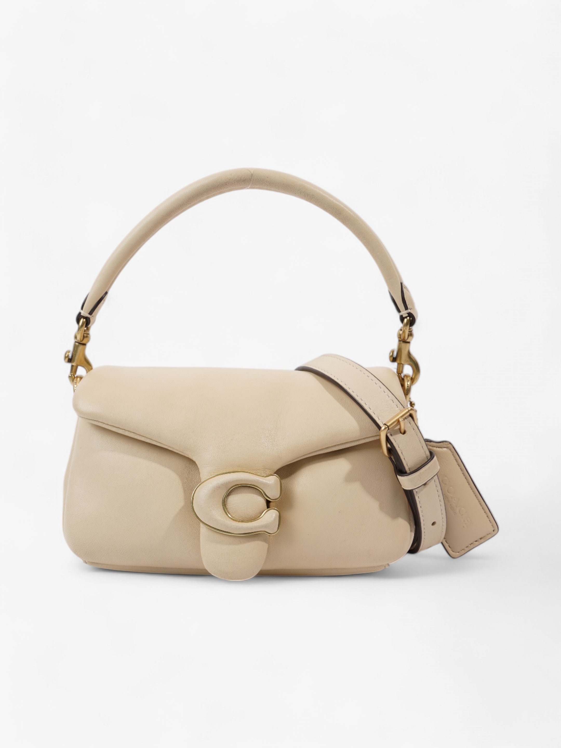 Coach Pillow Tabby Beige Nappa Leather 18