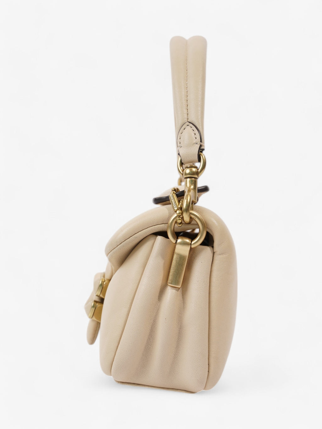 Coach Pillow Tabby Beige Nappa Leather 18