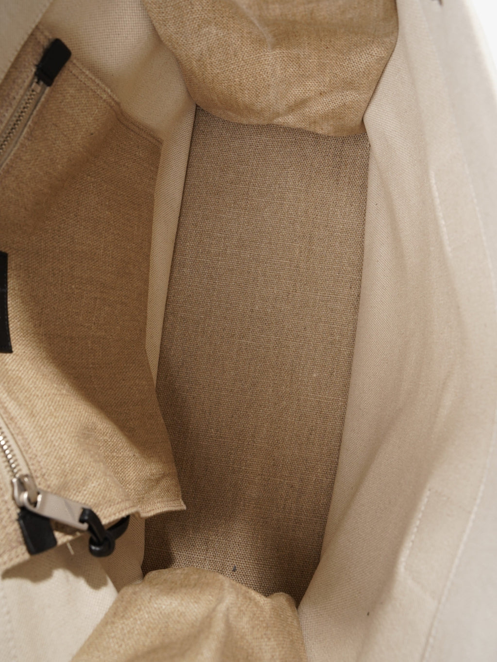 Saint Laurent Rive Gauche Beige Cotton Small