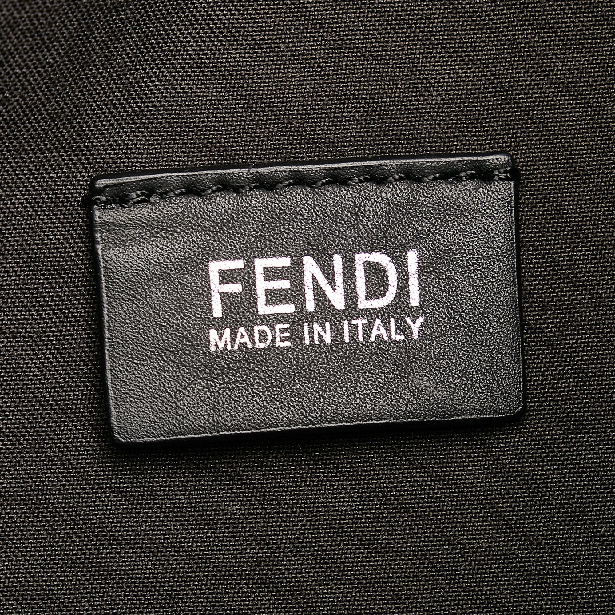 Black Fendi Monster Nylon Tote Bag