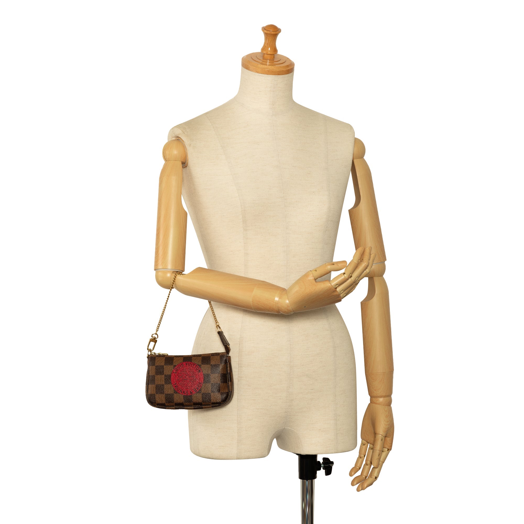 Brown Louis Vuitton Damier Ebene Trunks and Bags Mini Pochette Accessoires Baguette
