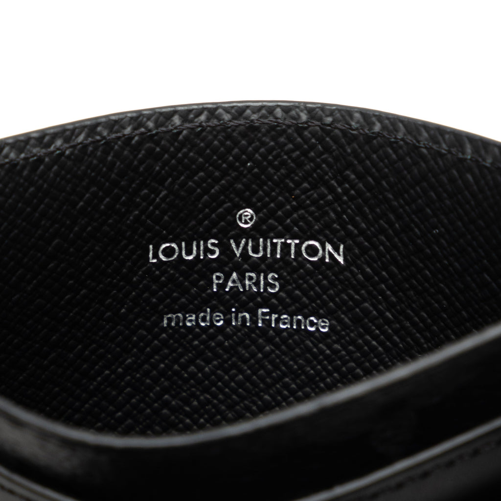 Black Louis Vuitton Monogram Eclipse Porte Cartes Double Card Holder