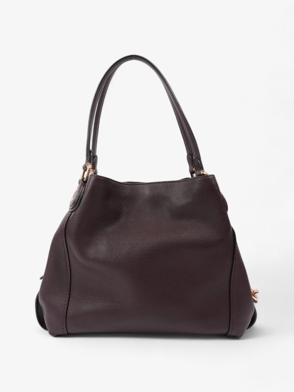 Coach Edie Burgundy Grained Leather 31