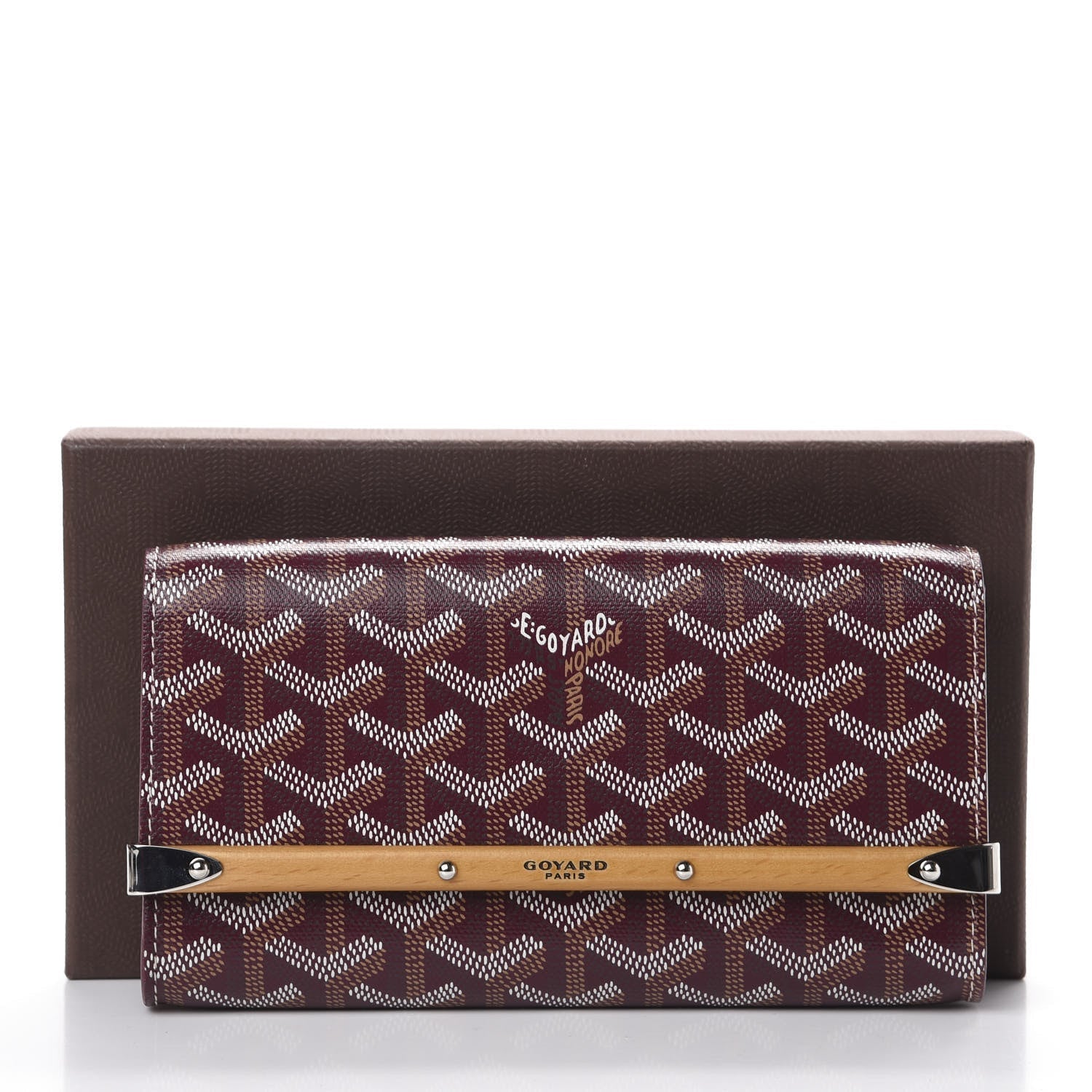 GOYARD GOYARDINE MONTE CARLO BOISE PM CLUTCH WITH SHOULDER STRAP