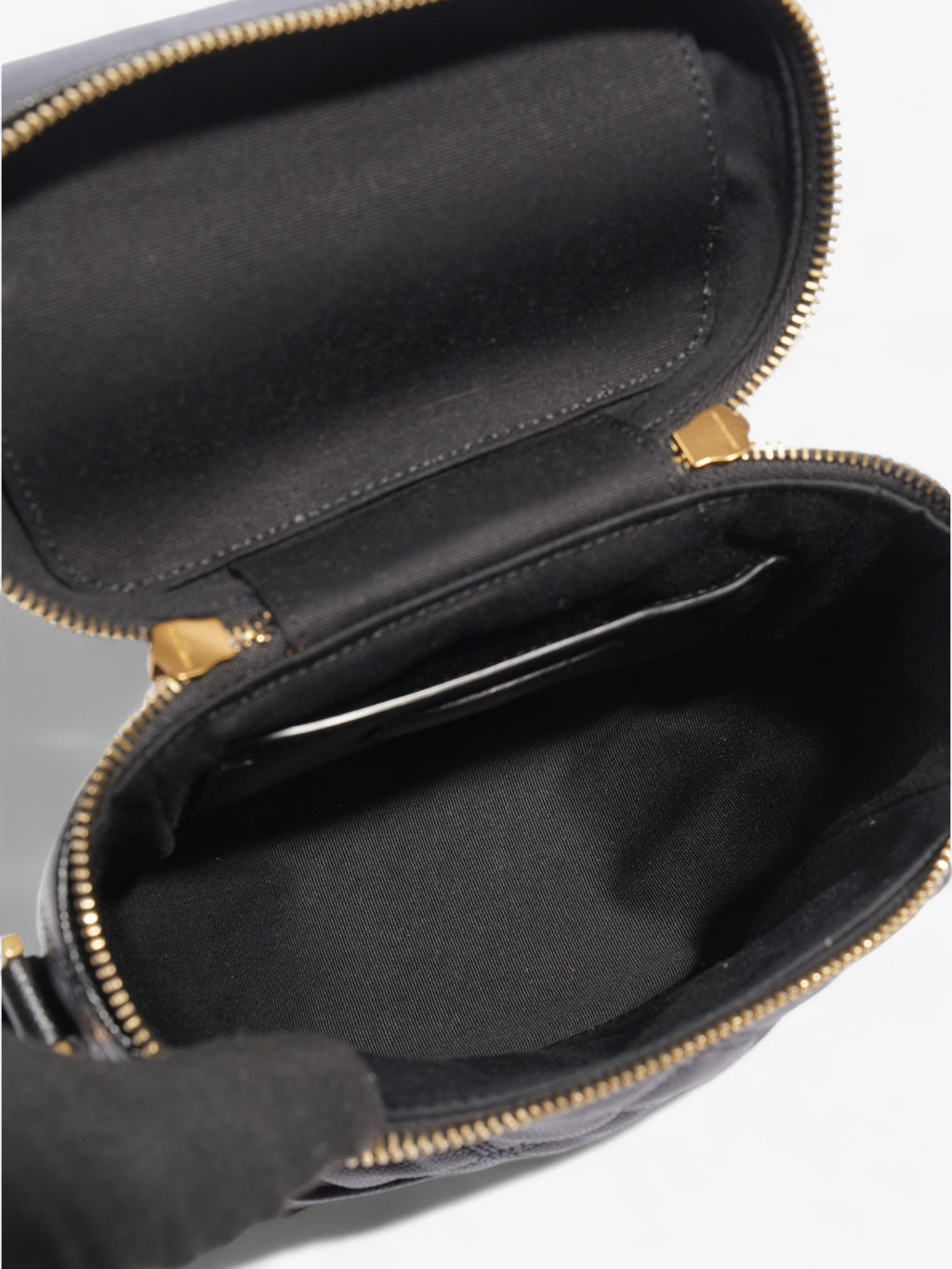 Saint Laurent 80's Vanity Black Grained Leather