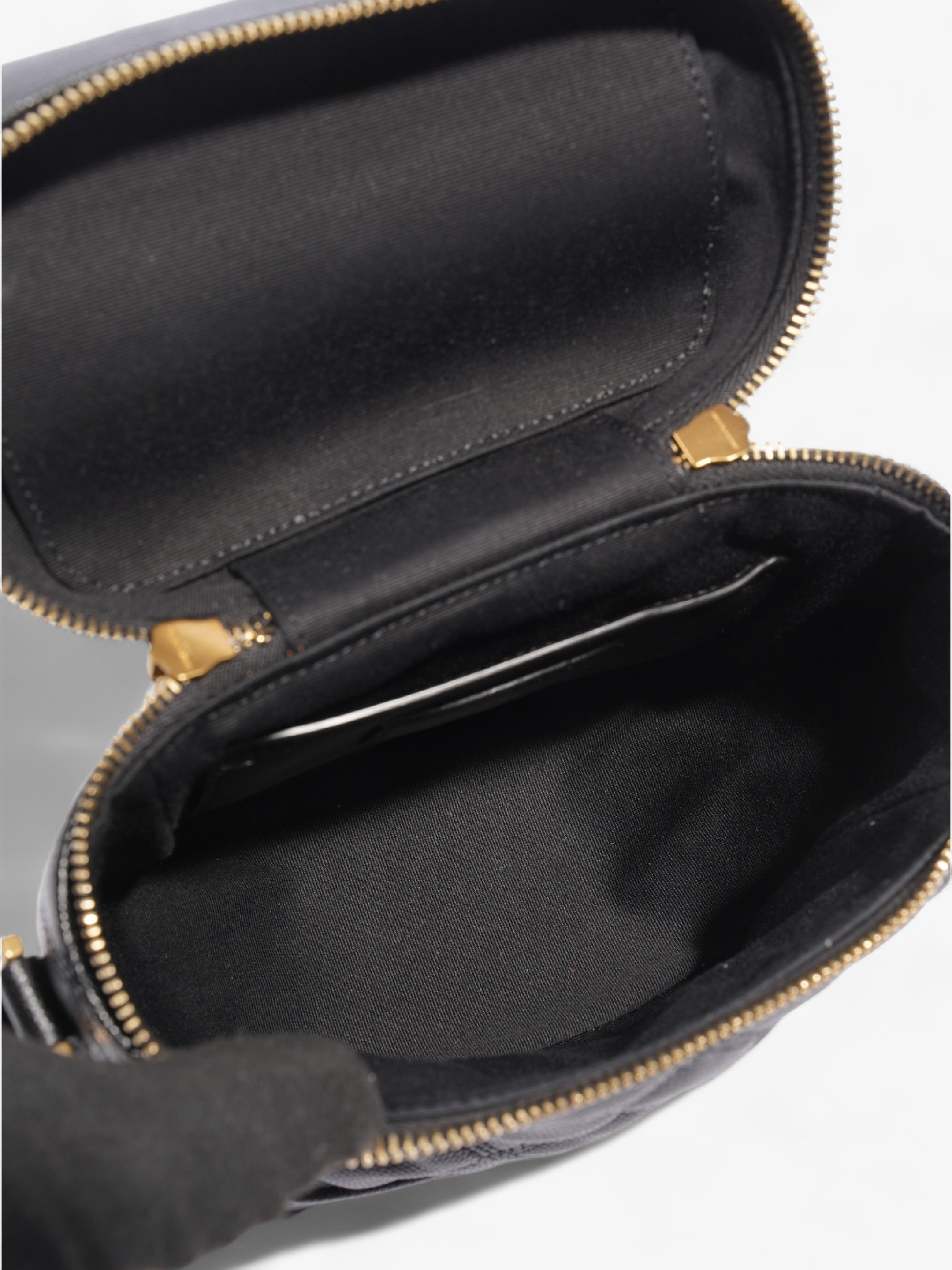 Saint Laurent 80's Vanity Black Grained Leather