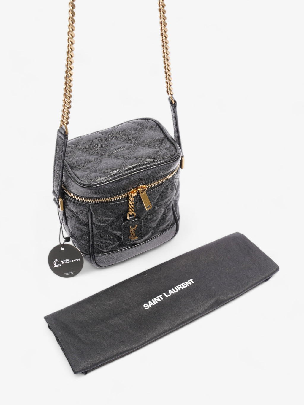 Saint Laurent 80's Vanity Black Grained Leather