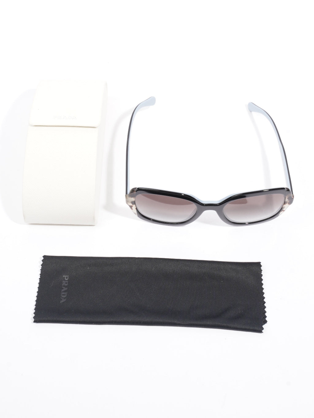 Prada Butterfly Sunglasses Black / Blue Acetate 140mm