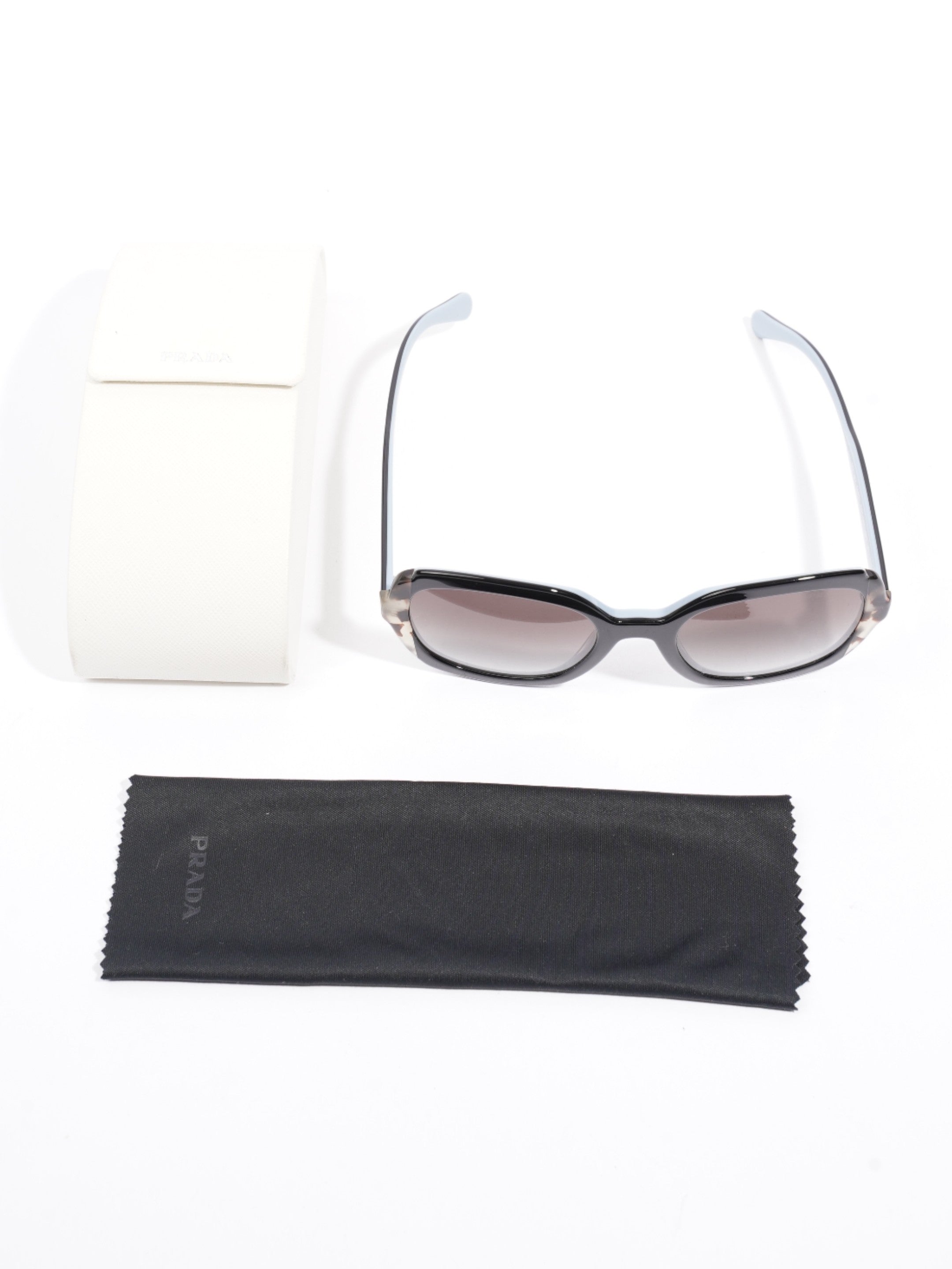 Prada Butterfly Sunglasses Black / Blue Acetate 140mm