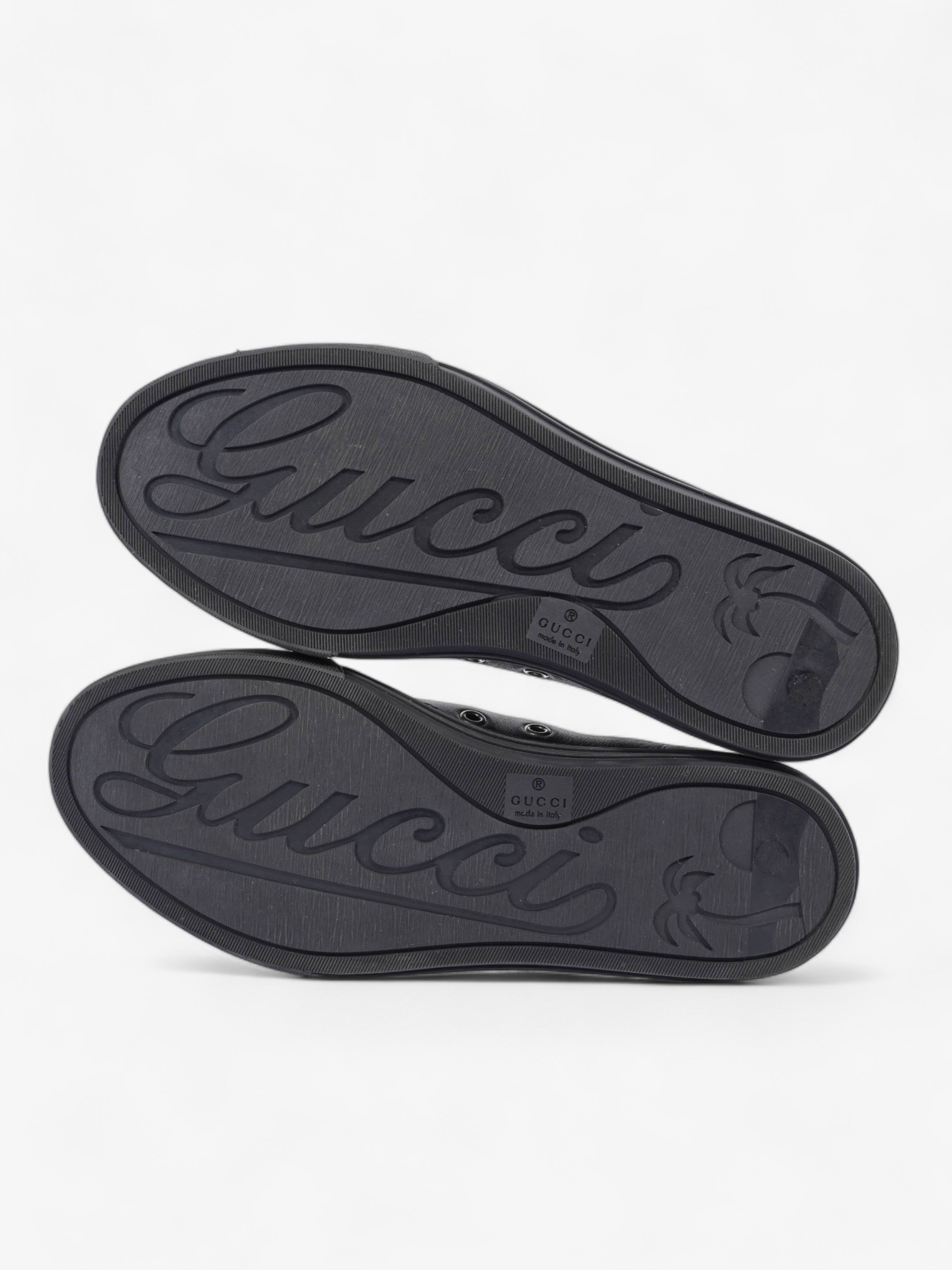 Gucci Low Top Sneaker Black Leather EU 39 UK 5