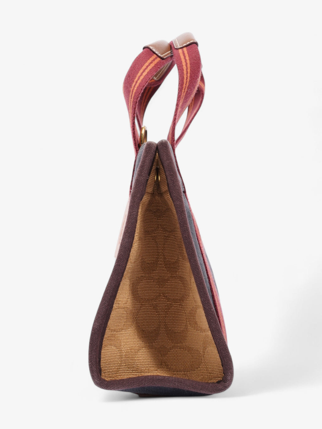 Coach Spin Tote Navy Blue / Maroon / Brown Cotton 27