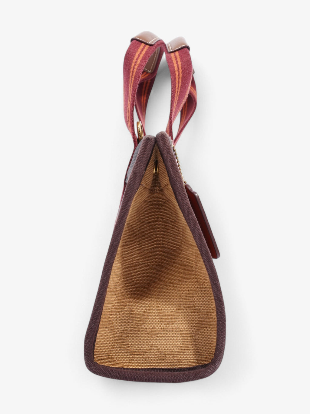 Coach Spin Tote Navy Blue / Maroon / Brown Cotton 27