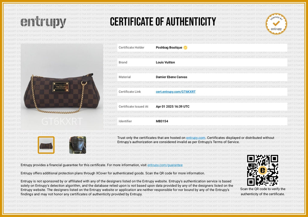 Louis Vuitto Eva Damier Ebene Crossbody Bag
