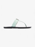 Gucci GG Marmont Thong Sandals Turquoise  / Black Calfskin Leather EU 39.5 UK 6.5