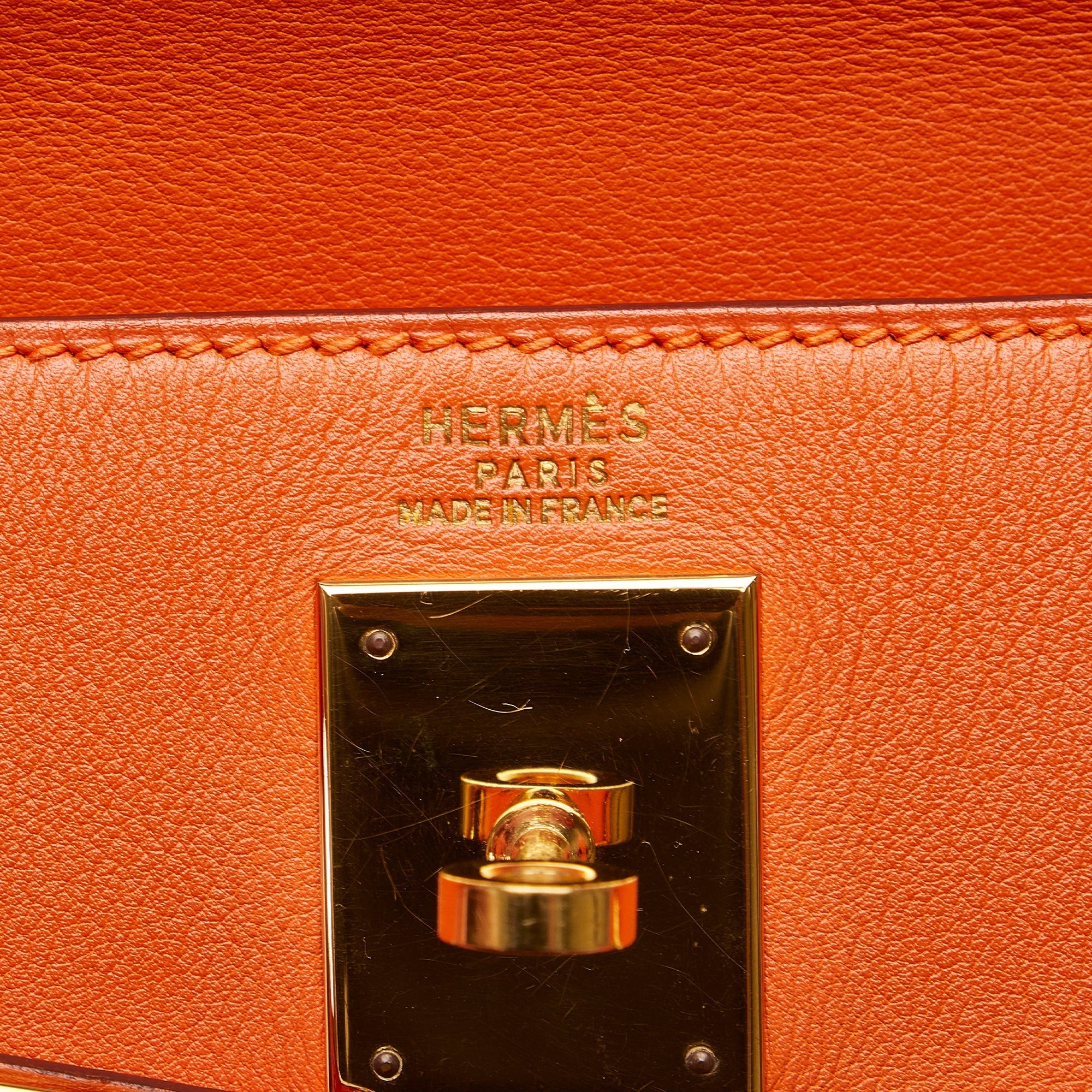 HermÃƒÆ’Ã‚Â¨s Kelly Retourne 32 Orange Swift Gold