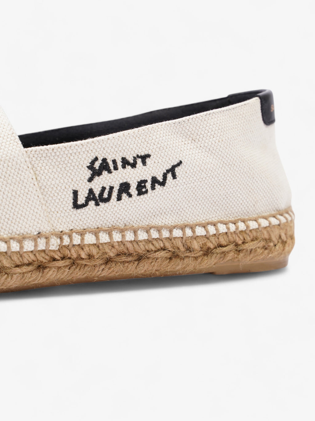 Saint Laurent Canvas Espadrilles White  / Black Canvas EU 40 UK 7