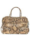 Snakeskin Sabrina Boston Bag