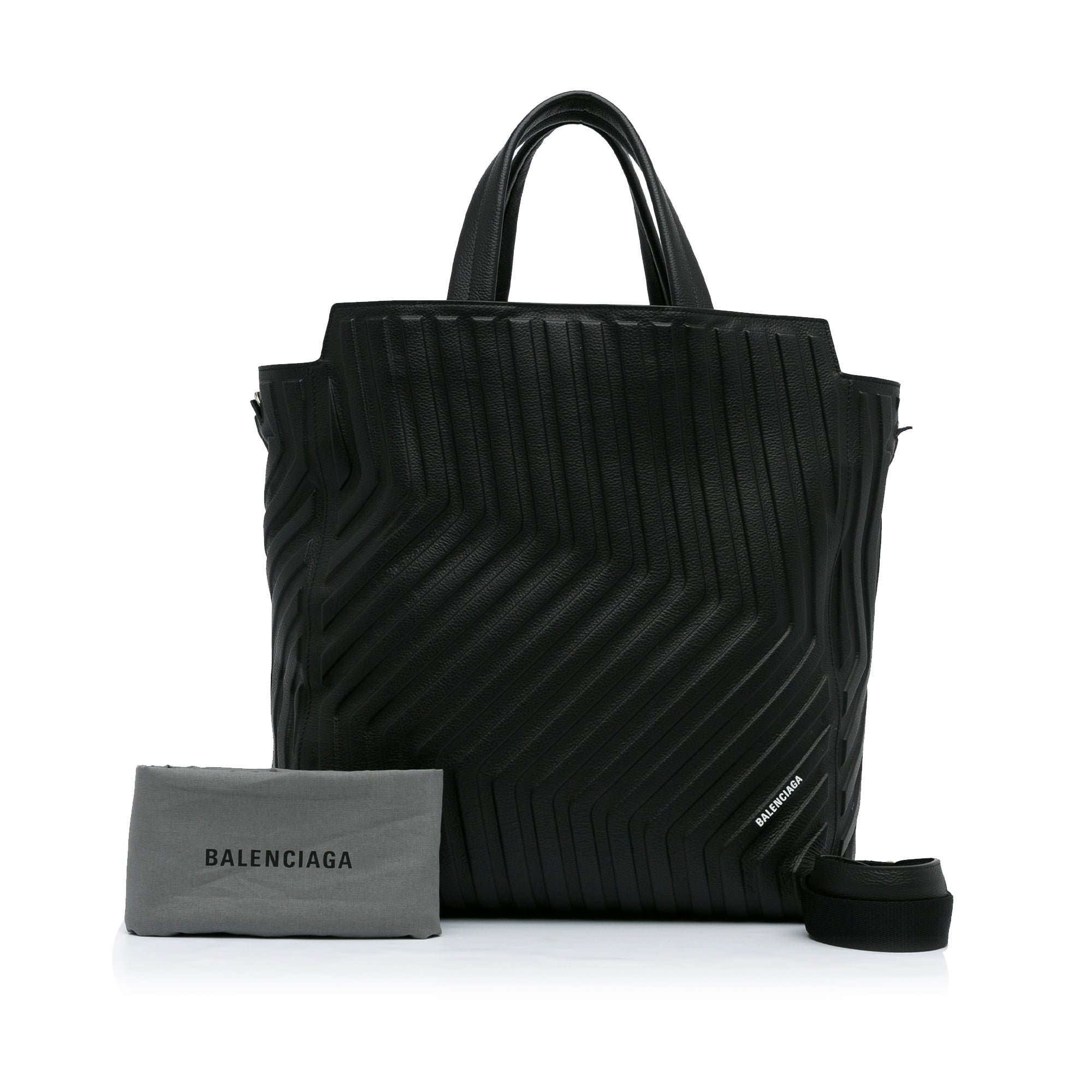 Black Balenciaga Car East-West M Tote Satchel