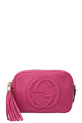 GUCCI Soho Disco Crossbody Bag Leather Fuchsia