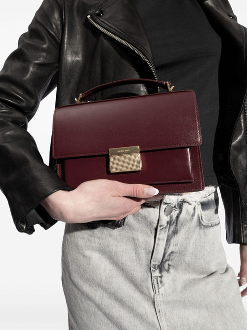 'VENICE LEATHER HANDBAG WITH PALMELL