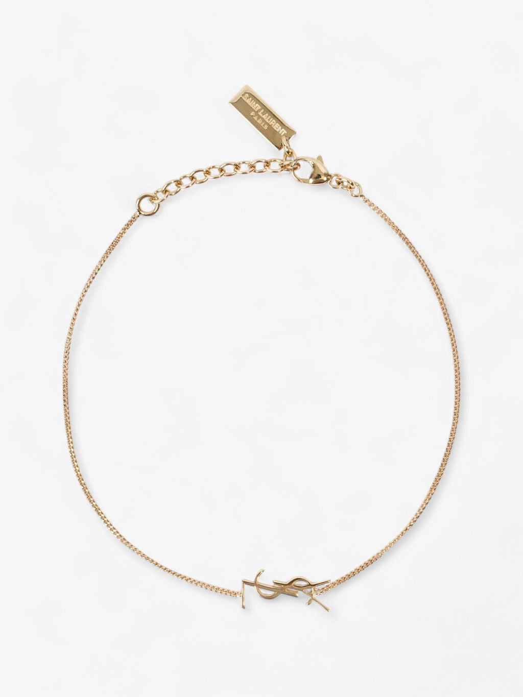 Saint Laurent YSL Chain Bracelet Gold Brass Large