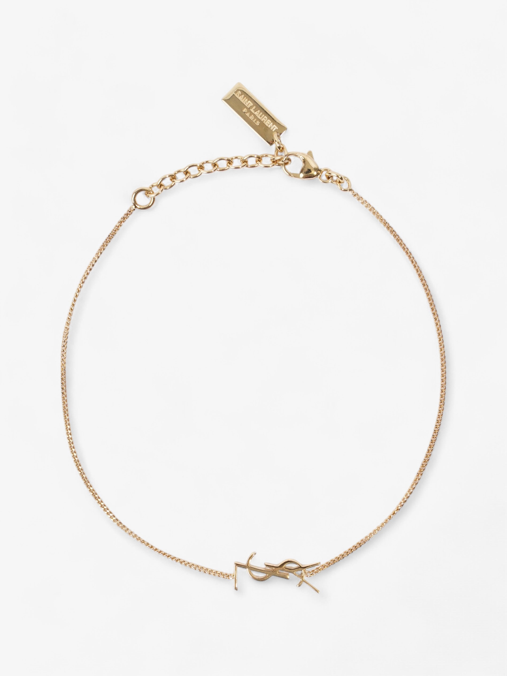 Saint Laurent YSL Chain Bracelet Gold Brass Large